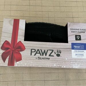 NWT PAWZ BY BEARPAW Men's Genuine Suede Caleb Moccasin Slipper size 9